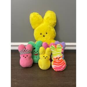 Lot of East Bunny Peeps Plush Set of‎ 7